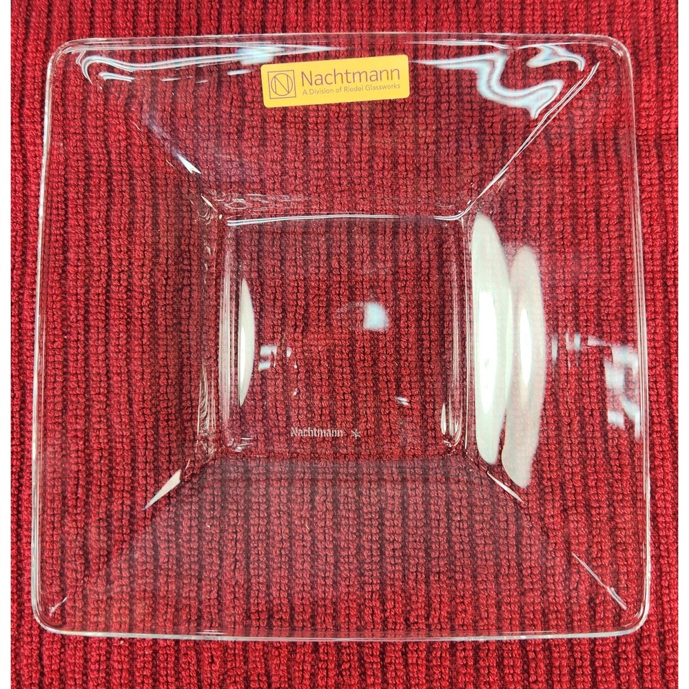 Nachtmann Germany Appetizer Dessert Bread Plate Lead Crystal Kendo Design New!